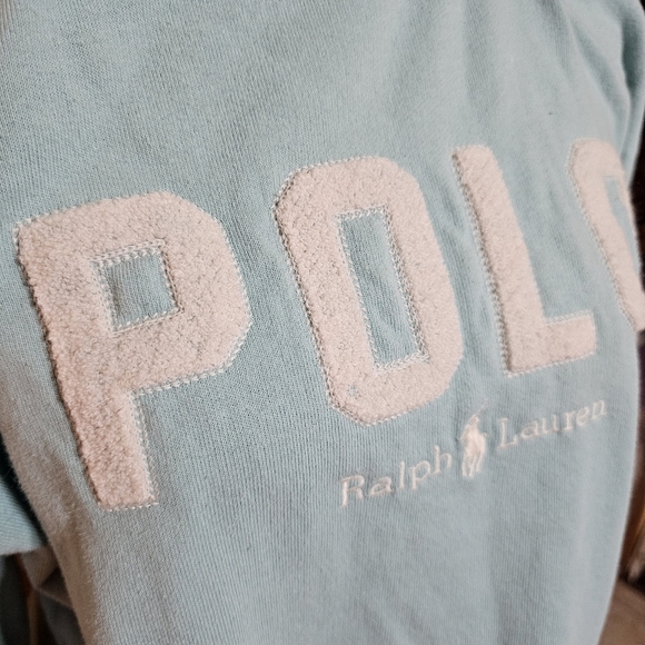 Large Logo Ralph Lauren Light Blue Sweatshirt Size SP - Picture 6 of 7
